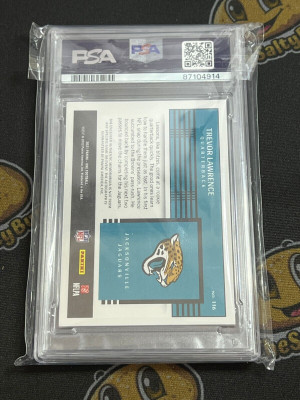 2021 Panini One Trevor Lawrence Premium Patch Auto RPA /35 PSA 8 3 Color Patch!! back