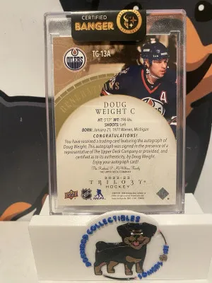 2022-23 UD Trilogy- #TG-13A Doug Weight Autograph 02/10 back