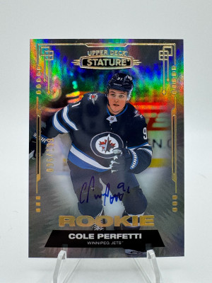 2021-22 Upper Deck Stature - Rookies Auto /199 #151 Cole Perfetti front