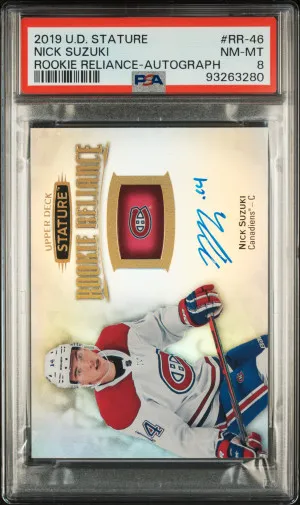 2019 Upper Deck Stature Rookie Reliance Nick Suzuki Rookie Reliance-Autograph front