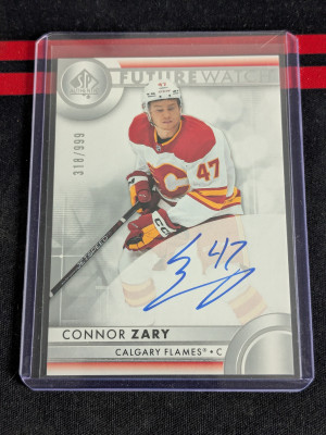 2023-24 SP Authentic Connor Zary Future Watch Auto Rookie /999 front