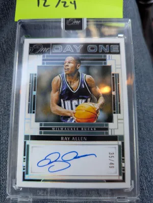 Panini One and One Ray Allen Day One auto /49 front