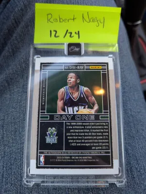 Panini One and One Ray Allen Day One auto /49 back