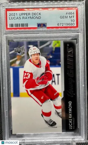 2021-2022 Upper Deck Lucas Raymond #464 PSA PSA front