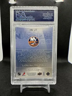 2009 Upper Deck The Cup Honorable Numbers Autograph John Tavares #HN-JT PSA 9 back