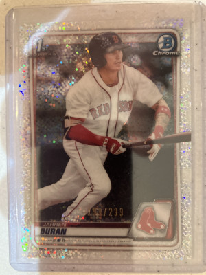 2020 Bowman Chrome Jarren Duran Speckle Refractor 199/299 front