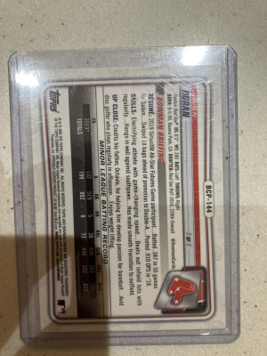 2020 Bowman Chrome Jarren Duran Speckle Refractor 199/299 back
