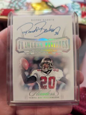 2020 Flawless Football Flawless Finishes Ronde Barber Auto /20 front