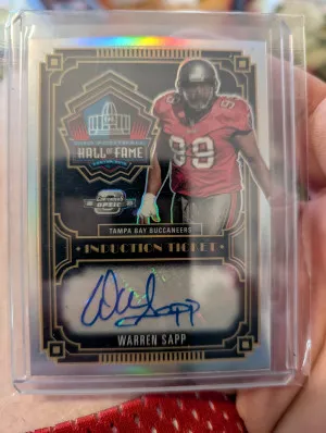 2023 Contenders Optic Football Warren Sapp HOF Induction Ticket Auto /25 front