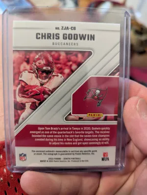 2022 Zenith Football Chris Godwin Z-Jersey patch  auto /25 back