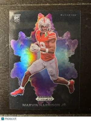Marvin Harrison Jr Color Blast SSP 2024 Prizm Draft Picks Ohio State Buckeyes RC front