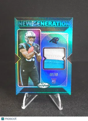 2024 Certified Ja'Tavion Sanders New Generation Patch Teal /50 #NGS-JSS front