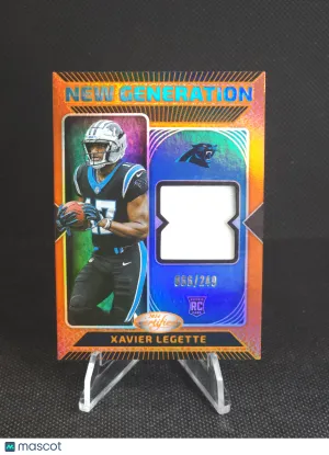 2024 Panini Certified Xavier Legette New Generation Orange Patch /249 #NGS-XLE front
