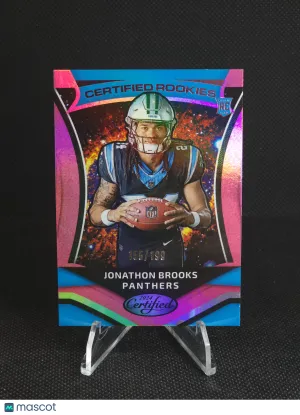 2024 Panini Certified Jonathon Brooks Certified Rookies Pink /199 #19 front