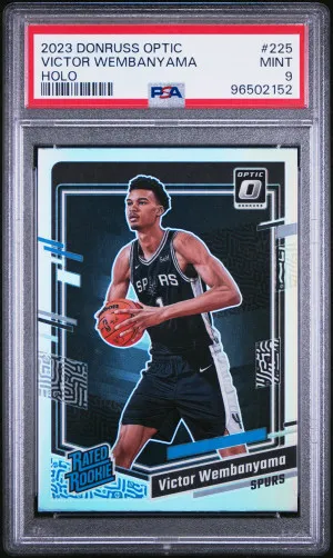 2023 Panini Donruss Optic Victor Wembanyama #225 Holo RC PSA 9 front