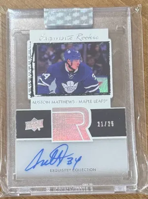 2020-21 Clear Cut Auston Matthews Exquisite Rookie Tribute Auto /25 front