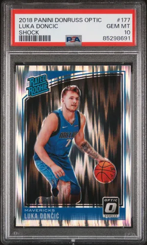 2018 Optic Luka Doncic Shock PSA 10 front