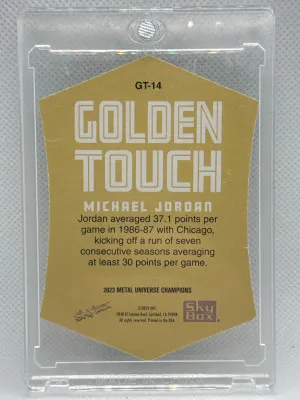 2023 Skybox Metal Universe Michael Jordan Golden Touch Case Hit back