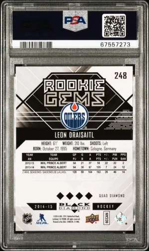 2014 Upper Deck Black Diamond Leon Draisaitl back