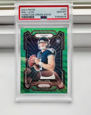 2023 Prizm Will Levis Variation Green Wave Prizm RC POP 5 front