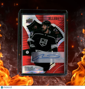 2021-22 Upper Deck Allure Phillip Danault Red Rainbow Auto #13 front