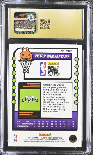 2023-24 Panini Haunted Hoops Victor Wembanyama #282 Basketball CGC 10 back
