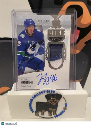 2022-23  The Cup - Andrei Kuzmenko Rookie Auto Patch 229/249 front