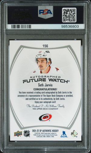 2021 Sp Authentic Seth Jarvis Autograph back