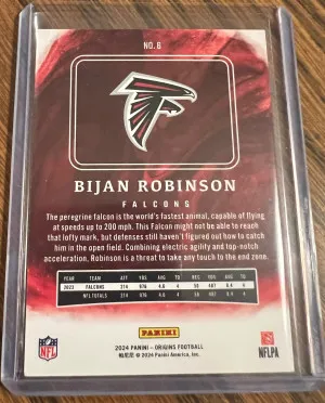 2024 Panini Origins Bijan Robinson Orange /25 back