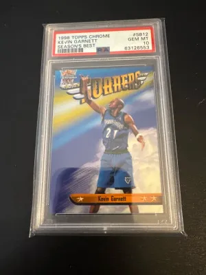 1998 Topps Chrome Season's Best Kevin Garnett Season's Best front