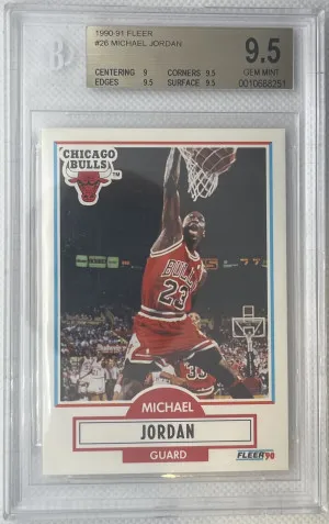 1990-91 Fleer Michael Jordan #26 BGS 9.5 front