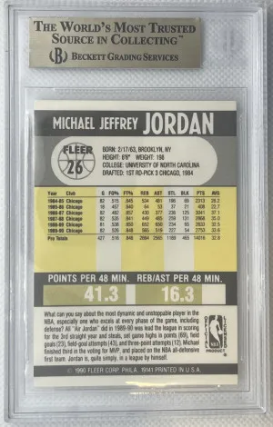 1990-91 Fleer Michael Jordan #26 BGS 9.5 back