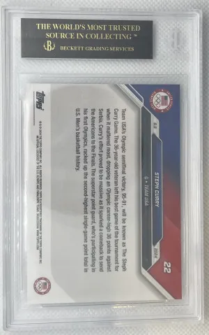 2024 Topps Now Steph Curry #22 BGS 10 black label back