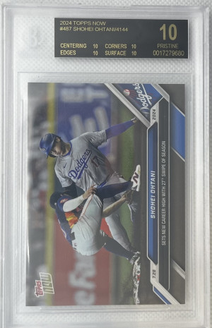 2024 Topps Now Shohei Ohtani #487 BGS 10 black label front