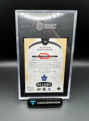 Auston Matthews Allure Red Rainbow Auto (SSP) **ERROR RAINOW** back
