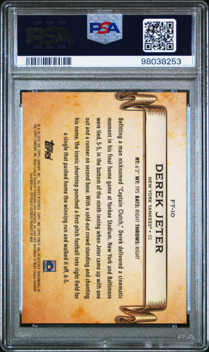 2024 Topps Finest Finest Timelines Derek Jeter Timelines-Purple Refractor back