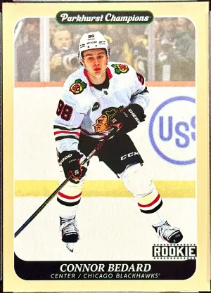Connor Bedard 2023-24 Parkhurst Champions Rookie SP RC #221 front