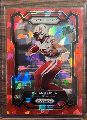 2024 Panini Prizm Draft Picks Red Ice Dylan Raiola front