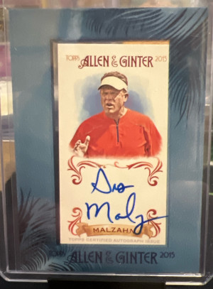2015 Topps Allen & Ginter Gus Malzahn Mini Auto #AGA-GM front