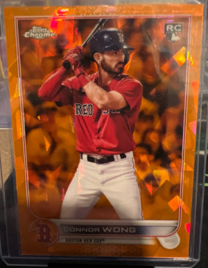 2022 Topps Chrome Connor Wong #66 Orange Sapphire 1/25 front