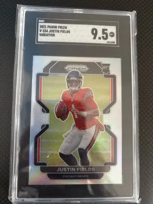 Justin Fields RC Prizm Variation SGC 9.5 front