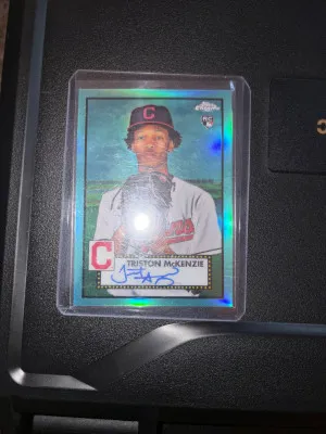 2021 Topps Chrome Platinum Triston McKenzie Auto /150 front