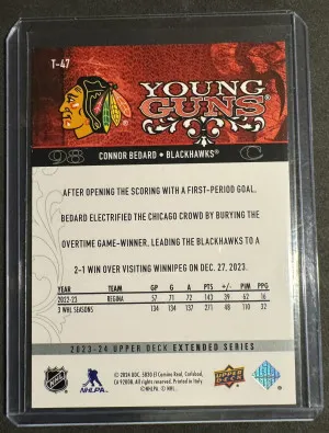 2023-24 Upper Deck Connor Bedard Retro Young Guns back