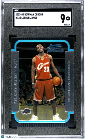 2003-04 Bowman Chrome LeBron James #123 SGC 9 front