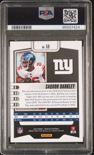 2023 Panini Absolute Saquon Barkley Gold Stars back