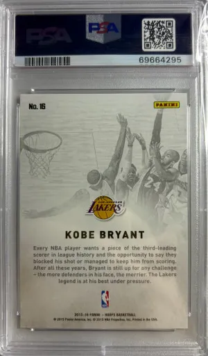 2015 Panini Hoops Bird's Eye View Kobe Bryant Bird's Eye View back