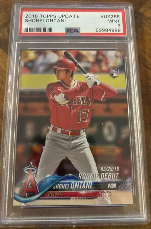 ⚾️2018 Topps Update Shohei Ohtani Rookie Debut RC - PSA 9 MINT 🍃 front