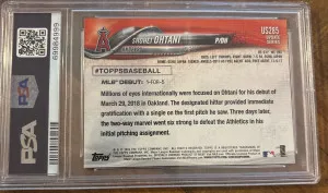⚾️2018 Topps Update Shohei Ohtani Rookie Debut RC - PSA 9 MINT 🍃 back