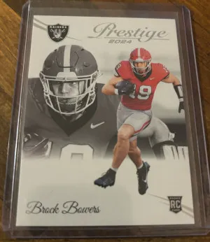 🏈 Brock Bowers Panini Prestige RC # 305 front
