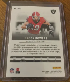 🏈 Brock Bowers Panini Prestige RC # 305 back